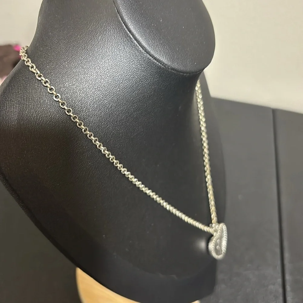 Hallmark Faith Love Cross Stainless Steel Embossed Chain Necklace